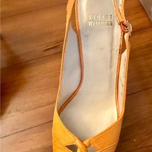 Stuart Weitzman Party/Cocktail Slingback Solid Heels for Women. 7.5